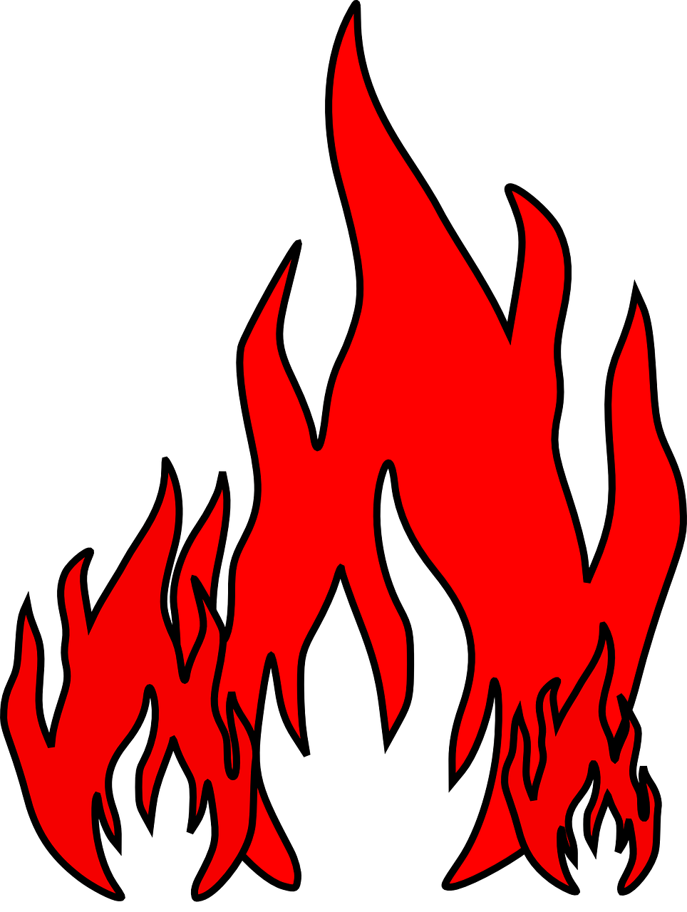 Flames clipart cool fire. Flame stencils printable collection