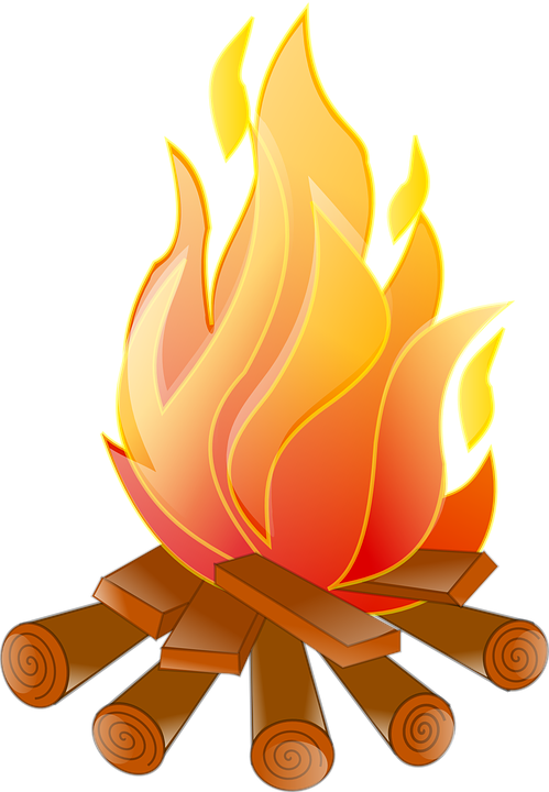 Flame clipart fire trail. Bonfire heat science pencil