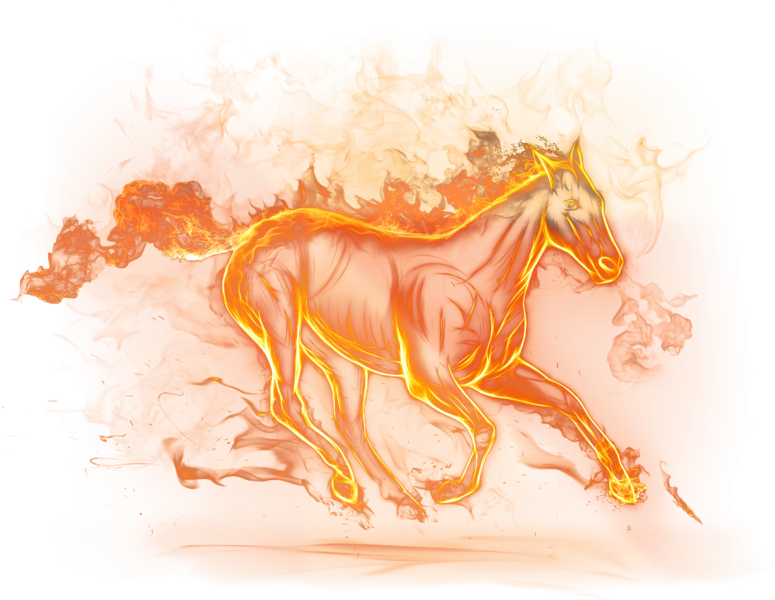 flame clipart horse