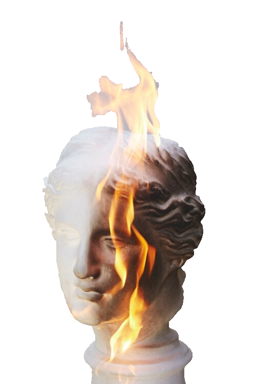 Sculpture fire aesthetic vaporwave. Flames clipart transparent tumblr