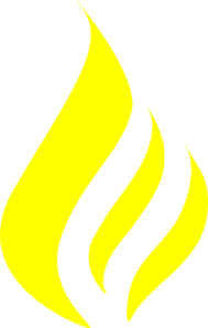 flame clipart yellow