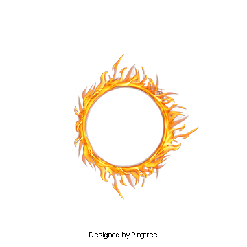 Fire circle png images. Flames clipart circular