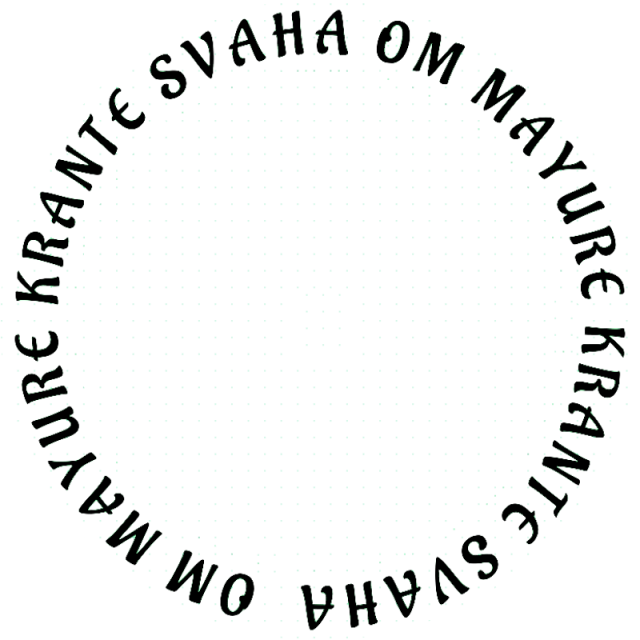 Flames clipart circular. Mahamayuri mantra in a