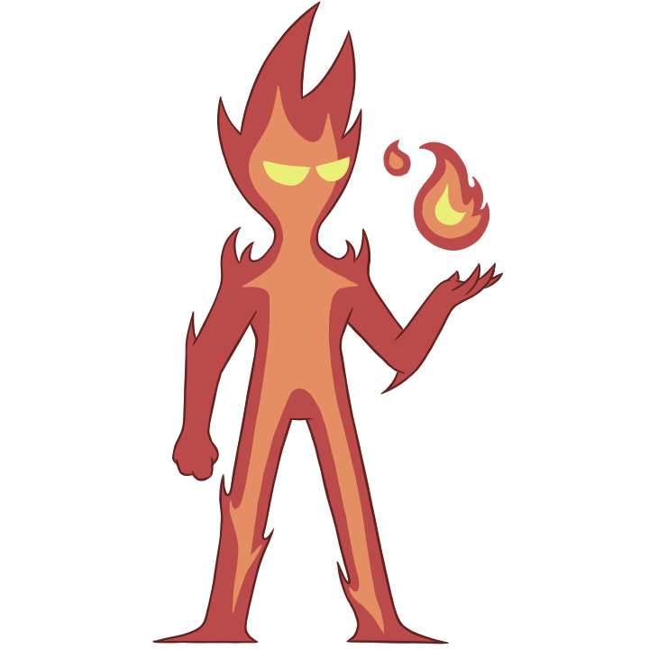 Fire guy by tdit. Flames clipart comic