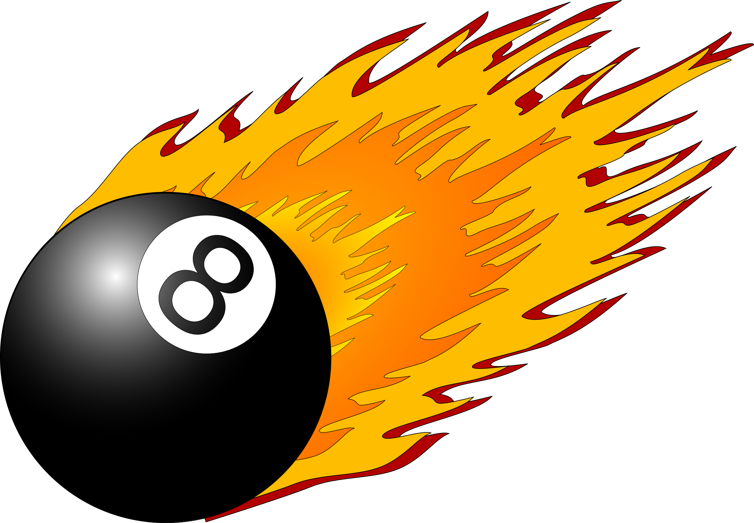  ball with icons. Flames clipart vector art