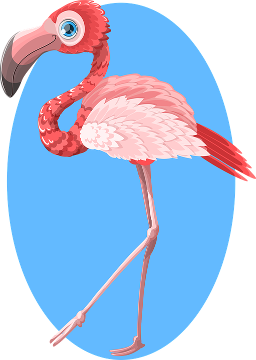 flamingo clipart abstract