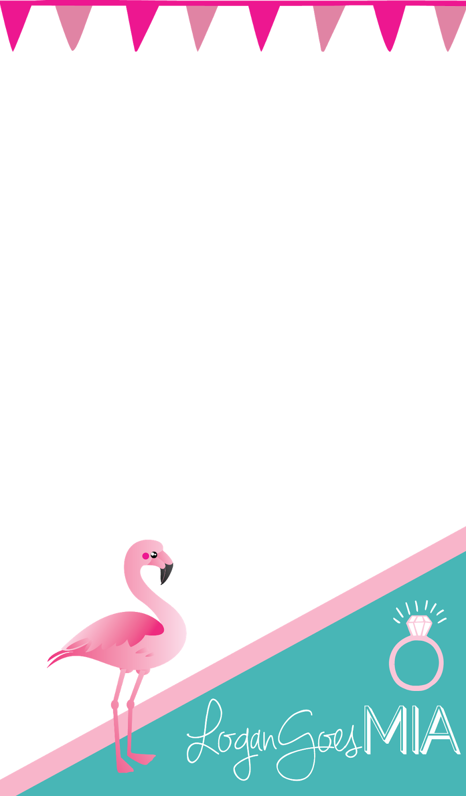 How to make your. Flamingo clipart border