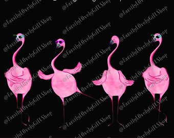 flamingo clipart dancing