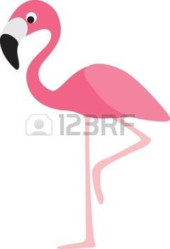 flamingo clipart easy cartoon