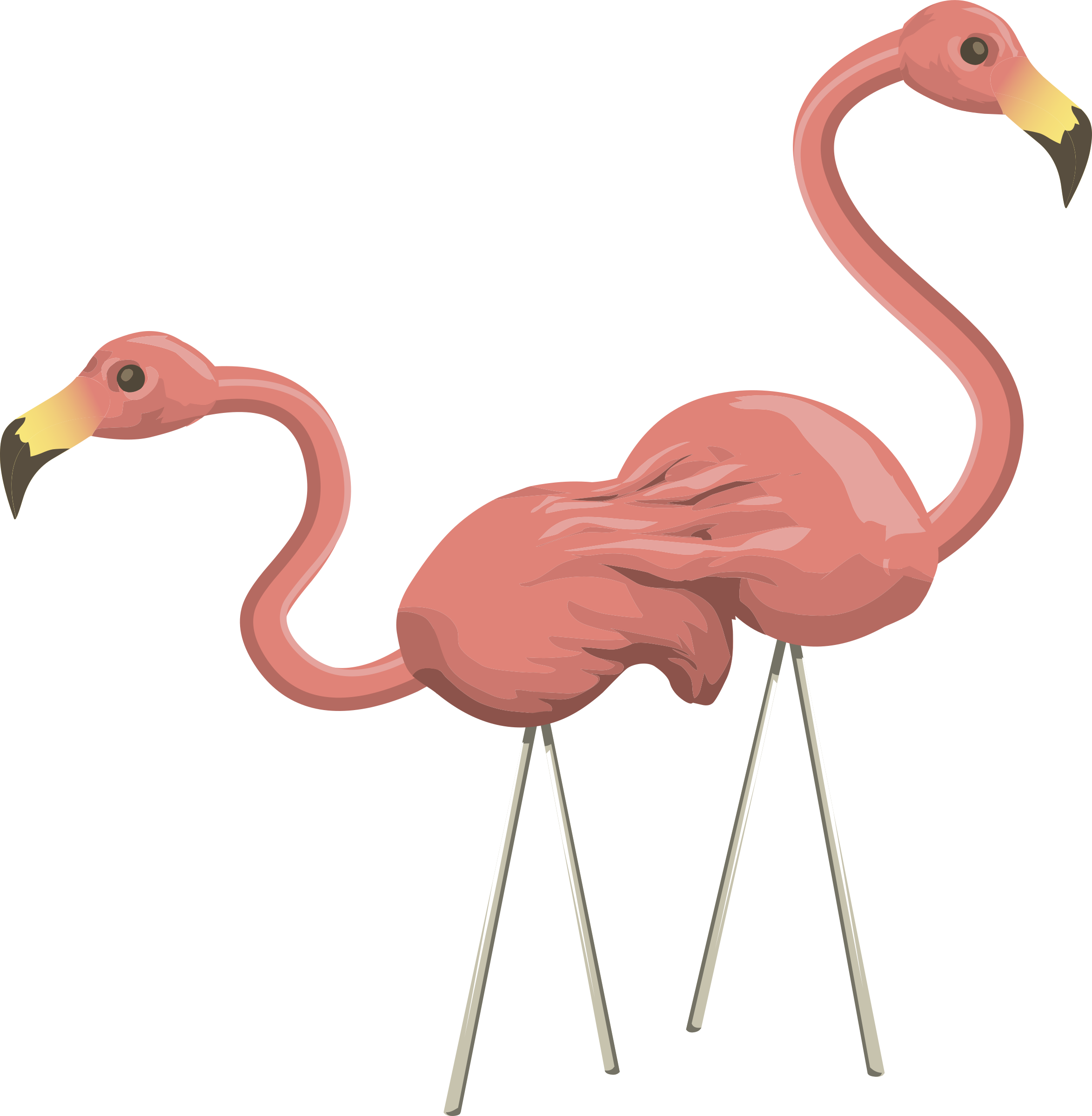 Inhabitants npc by glitch. Flamingo clipart gold