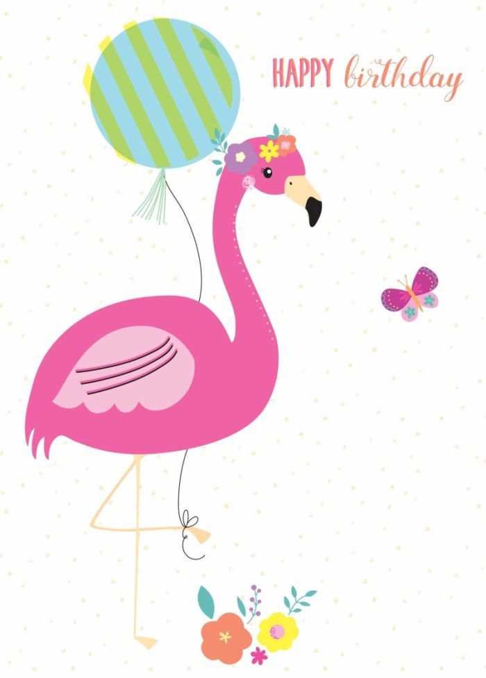 flamingo clipart happy