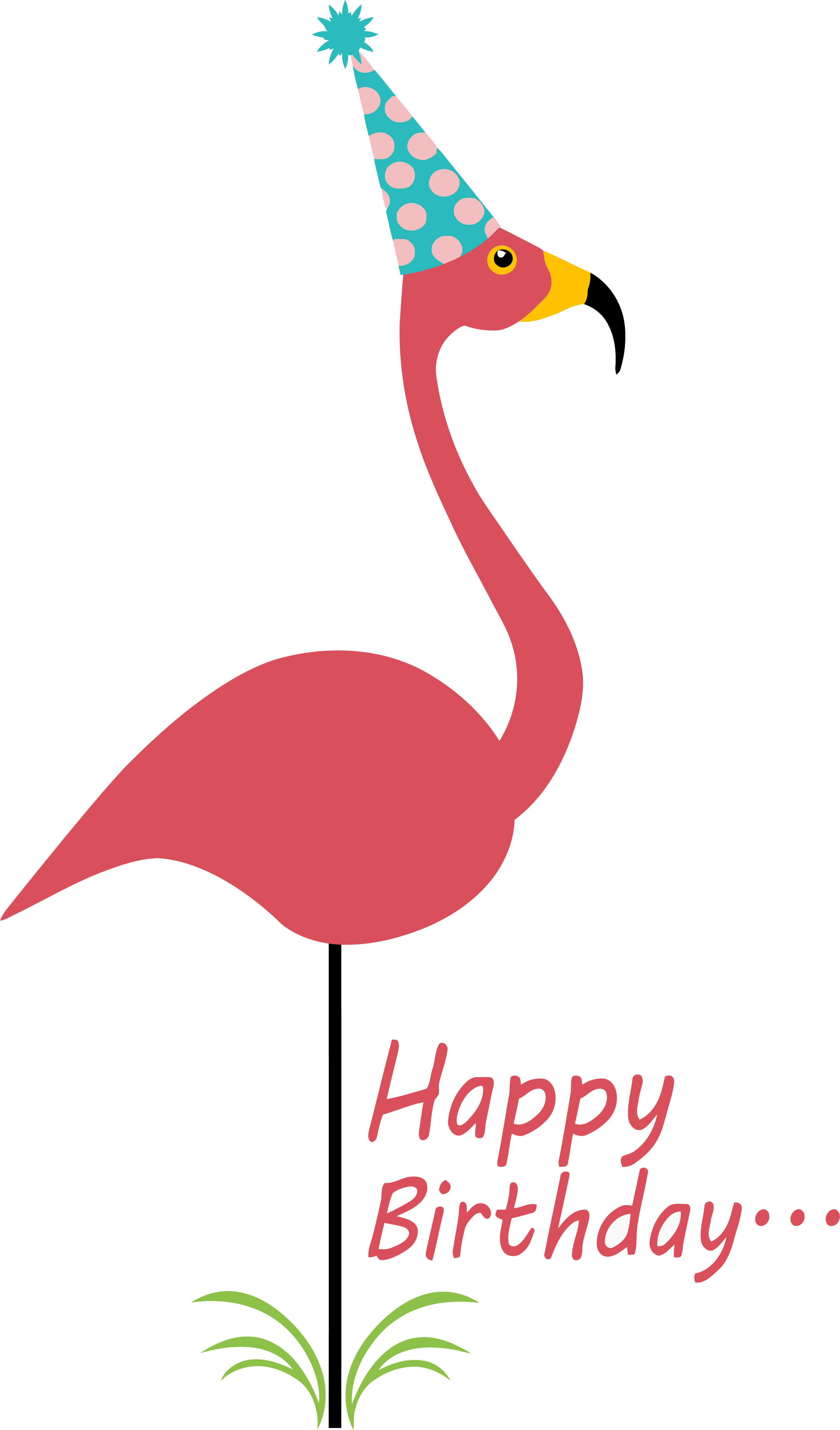 party flamingo clipart