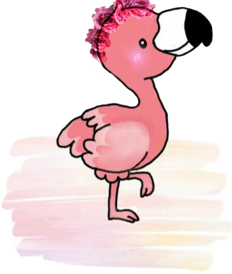 flamingo clipart kawaii