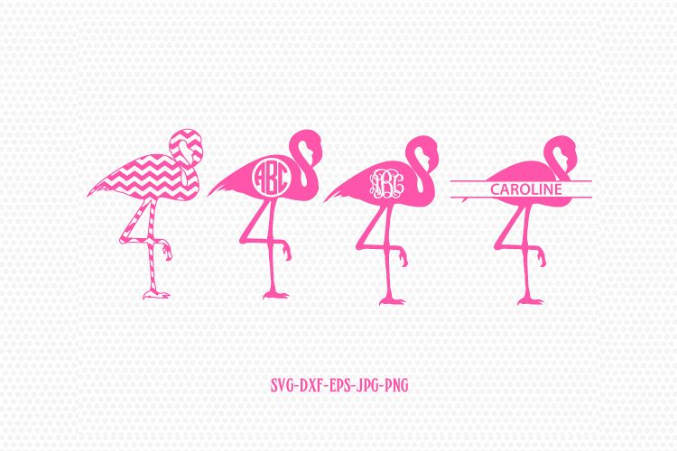 flamingo clipart monogram