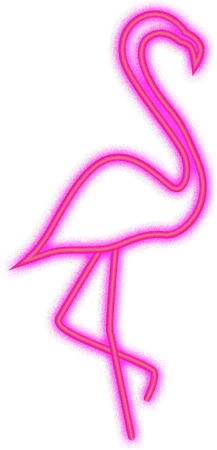 flamingo clipart neon