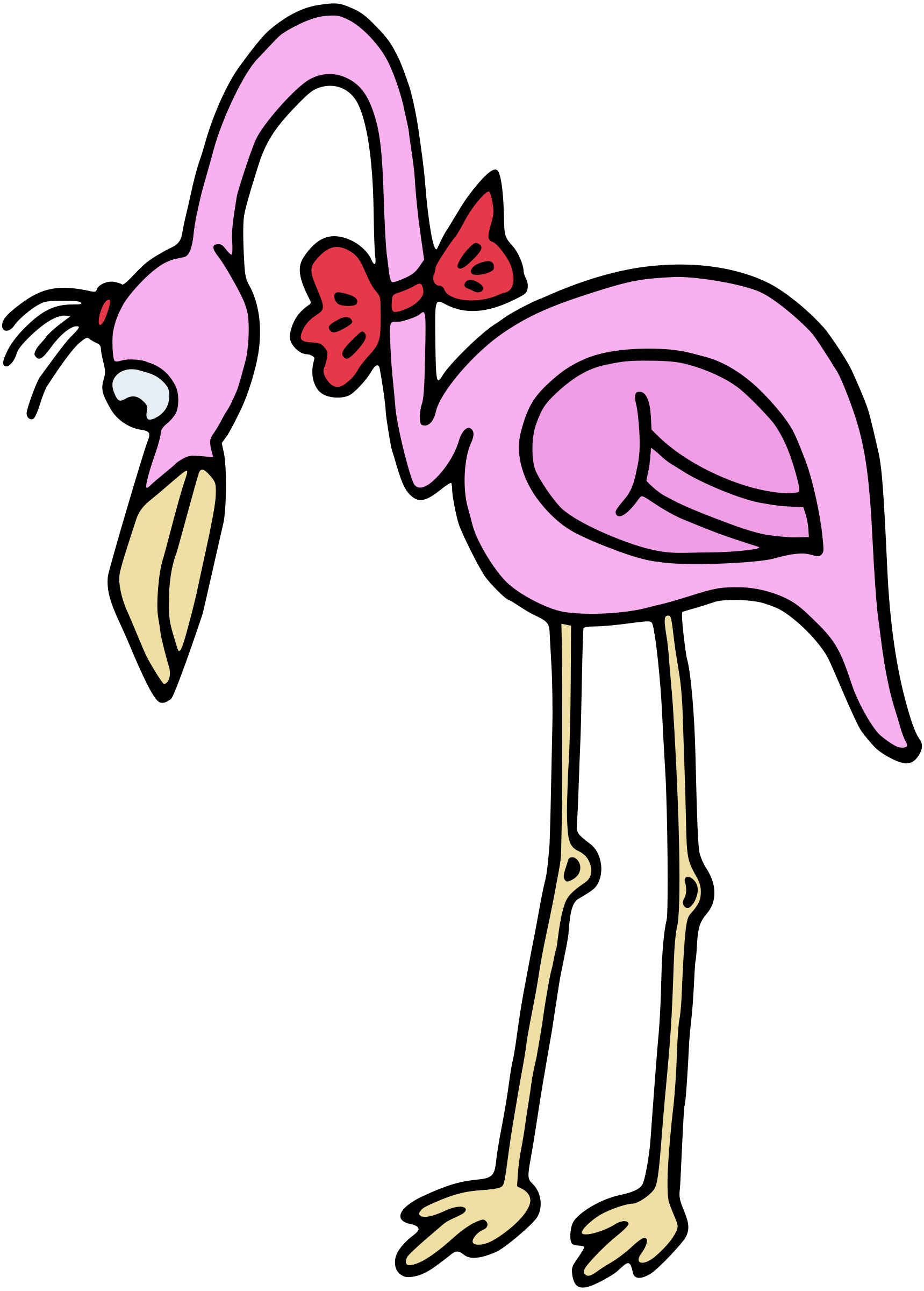 Flamand big image png. Flamingo clipart pdf