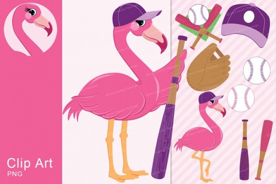 flamingo clipart pink object