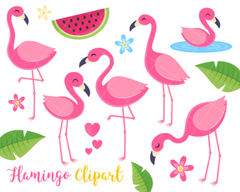 flamingo clipart printable