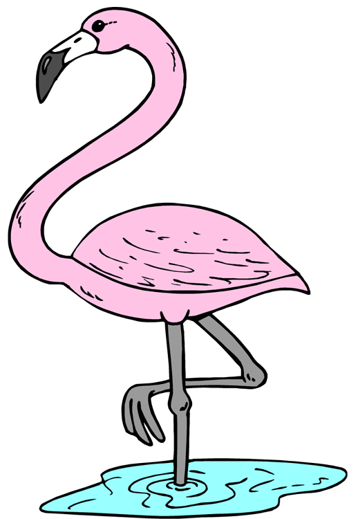 flamingo clipart purple