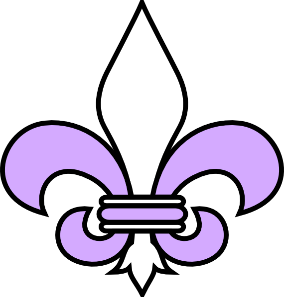 Flamingo clipart purple. Fleur de lis clip