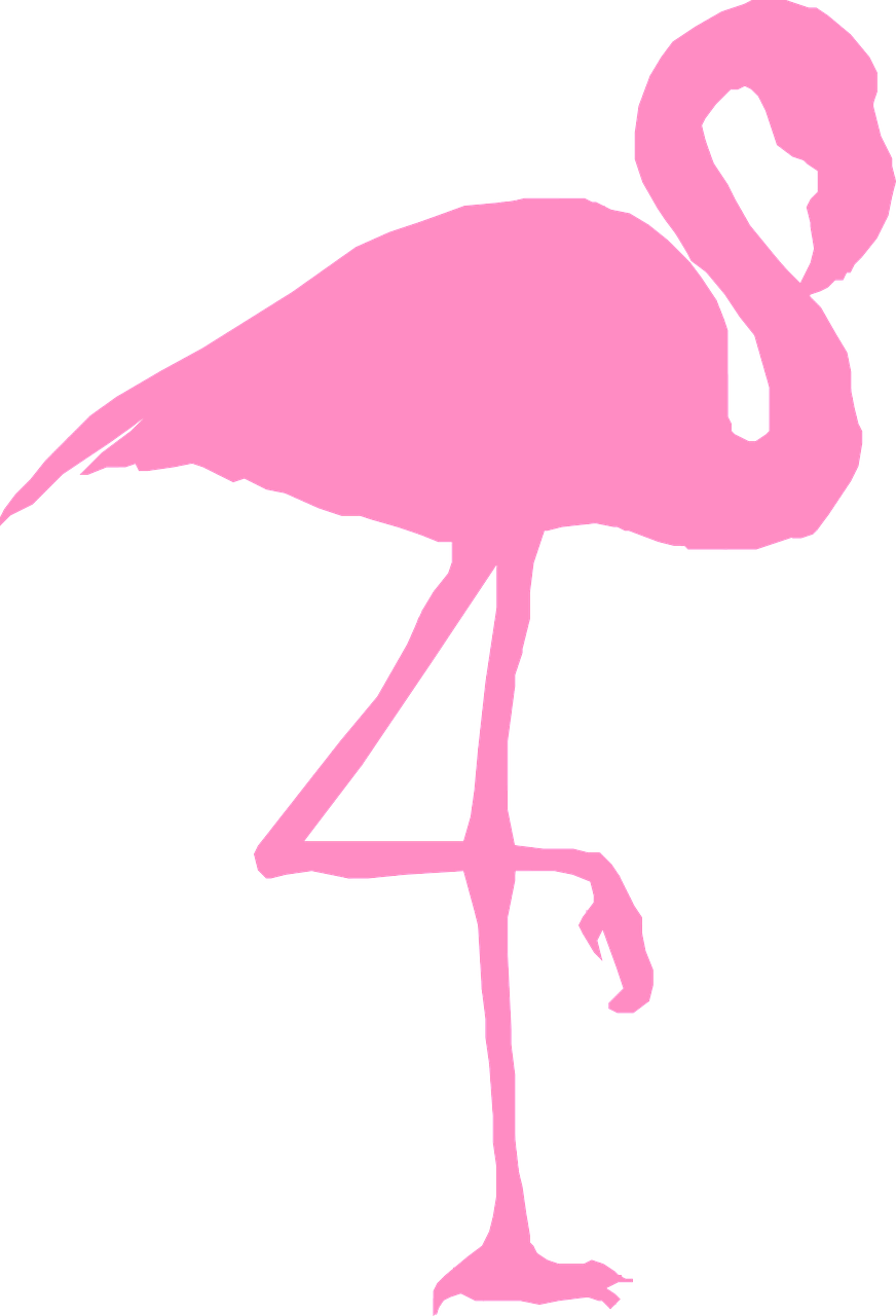 silhouette flamingo clipart