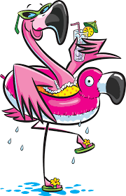 yard flamingo clipart