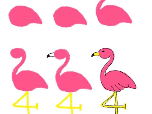 flamingo clipart simple