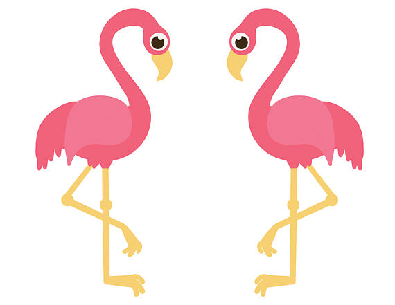 flamingo clipart two