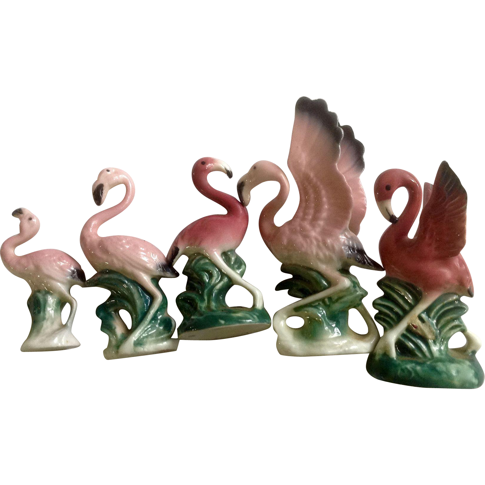 flamingo clipart vintage