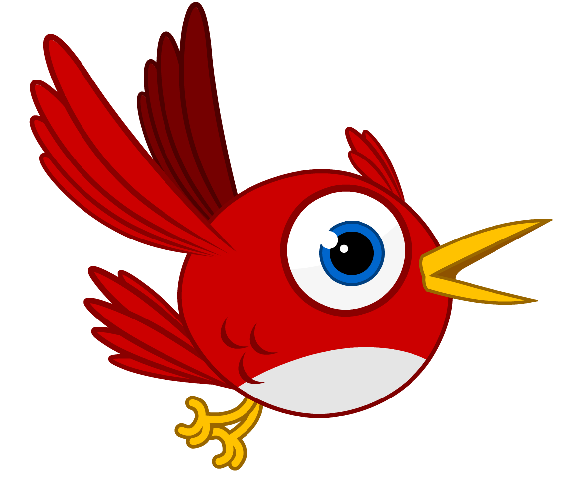 Bird animation clip art. Flash clipart red