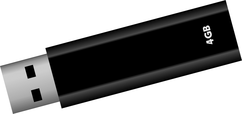 Flash clipart side. Black usb drive png