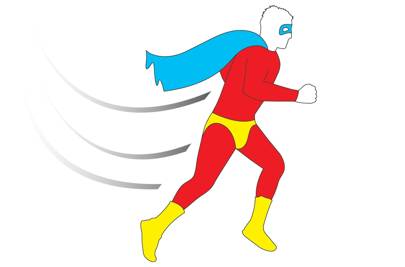 flash clipart super human