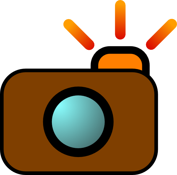 orange clipart camera
