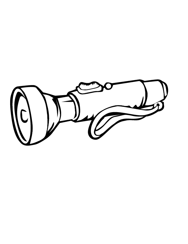 flashlight clipart coloring page