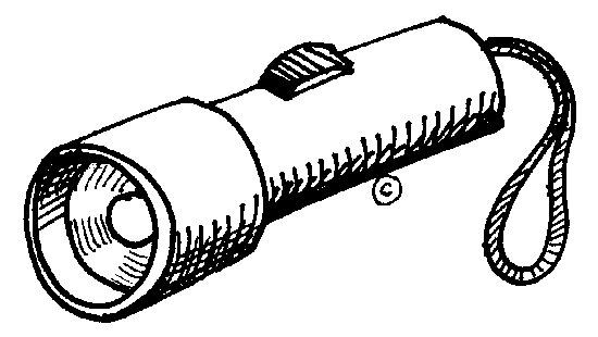flashlight clipart outline