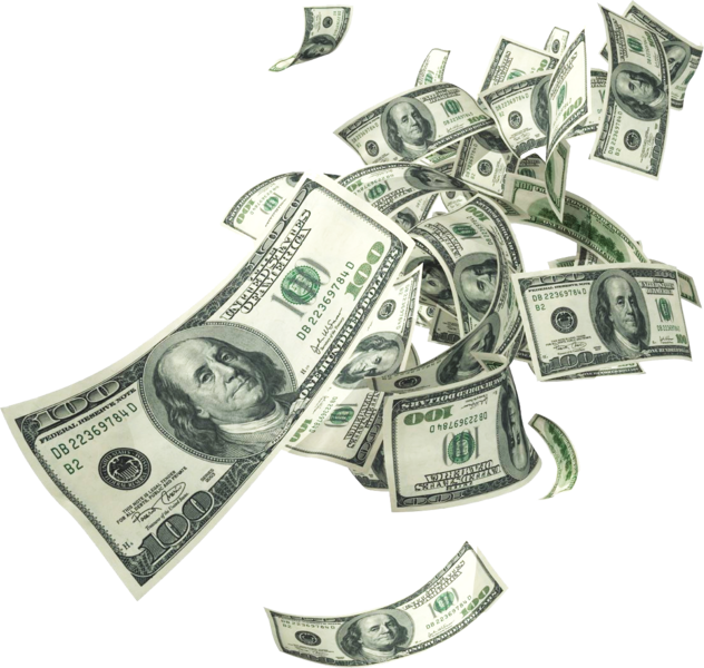 New falling psd official. Floating money png