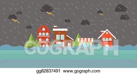 flood clipart flooded street