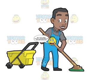 mop clipart custodian