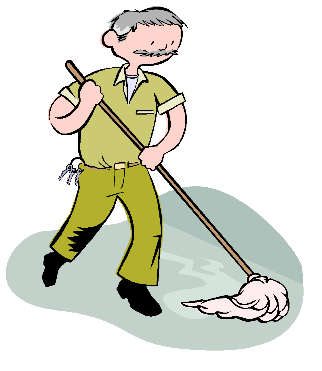 janitor clipart working