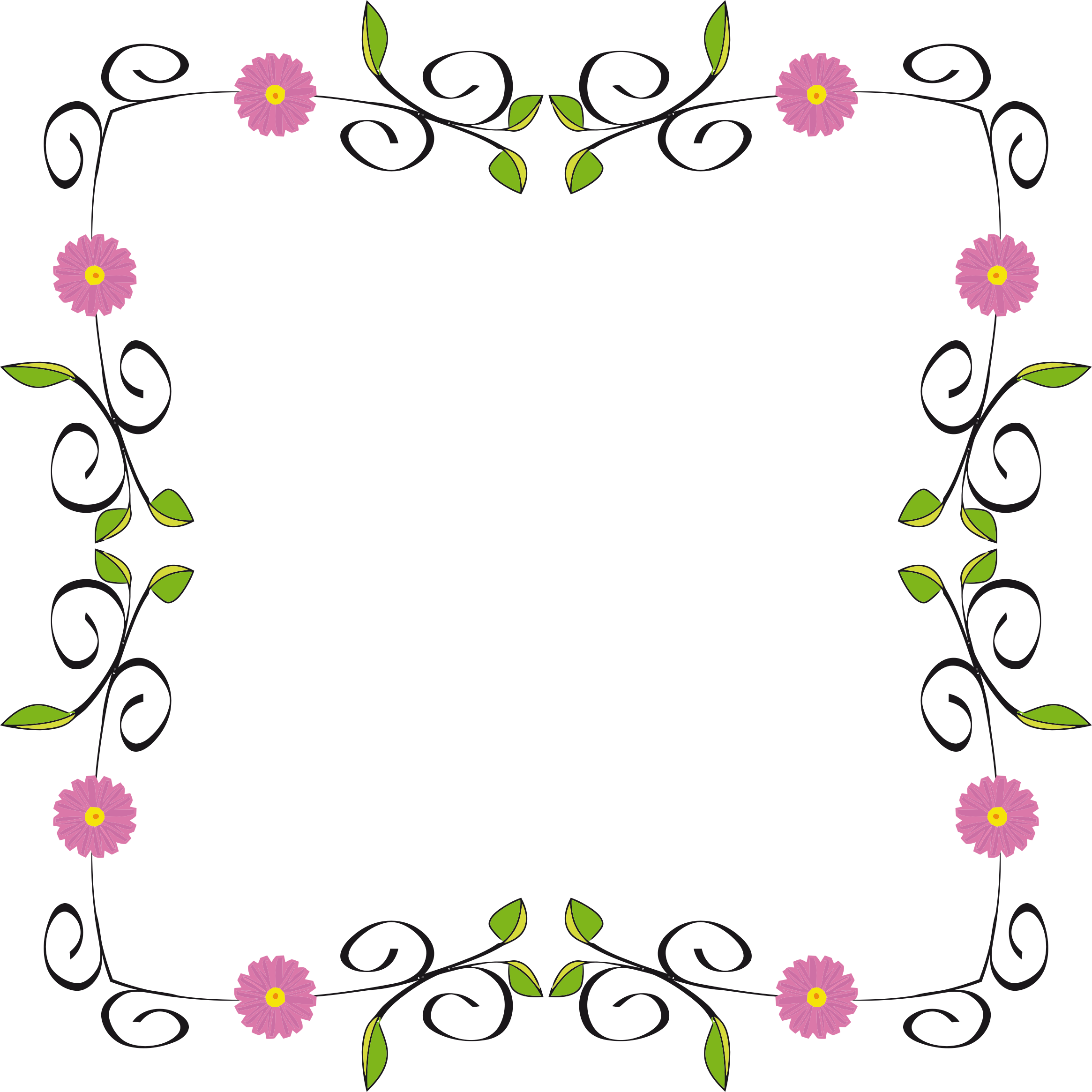 Floral clipart anchor. Border extended by gdj