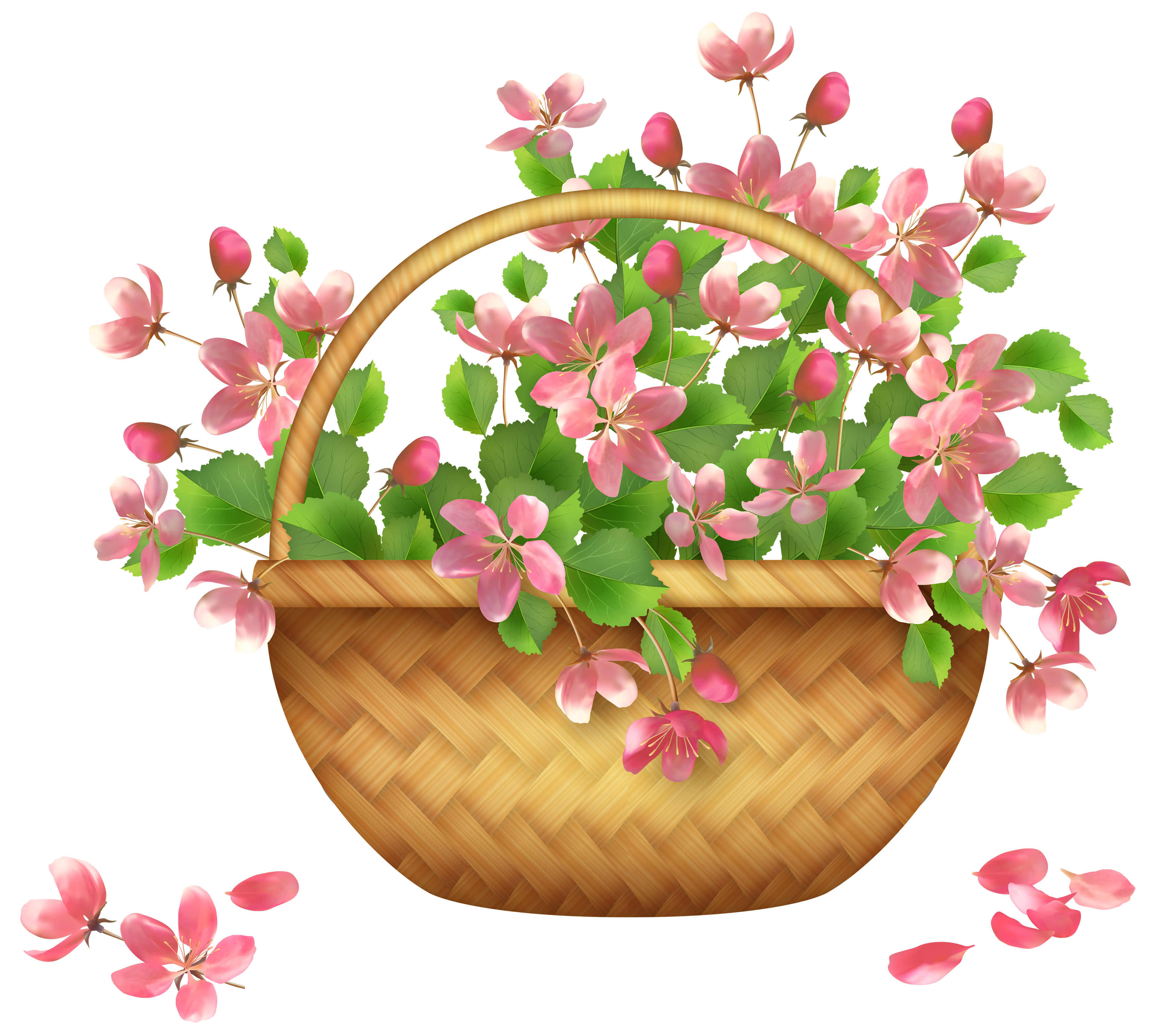 floral clipart basket