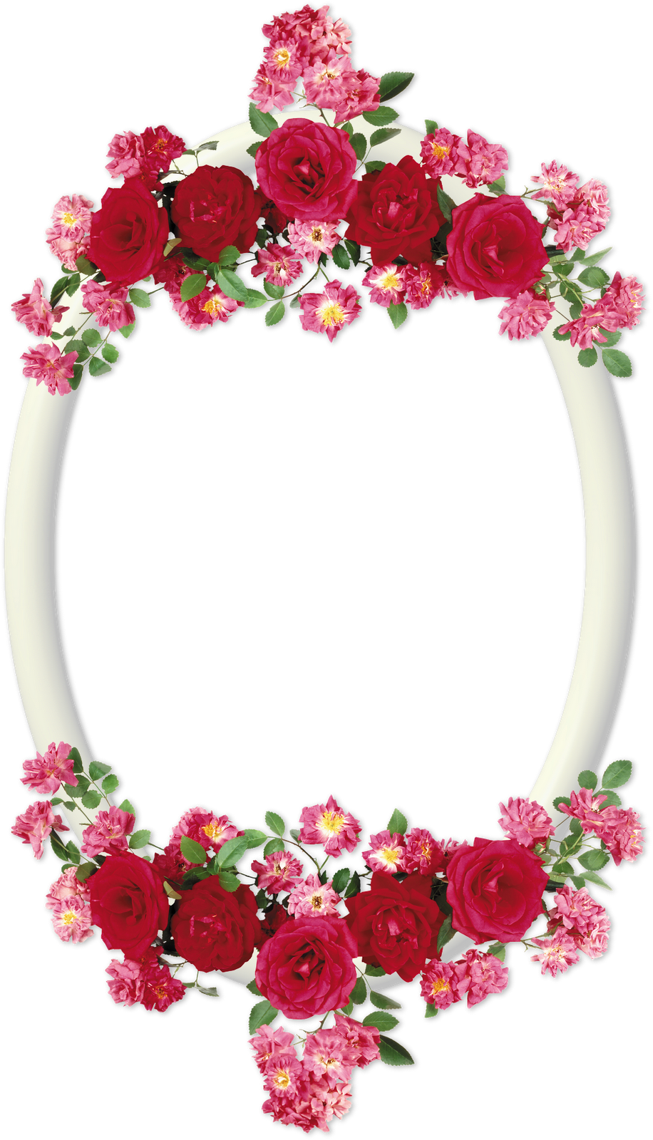 Floral clipart cross. Marcos para fotos ovalados