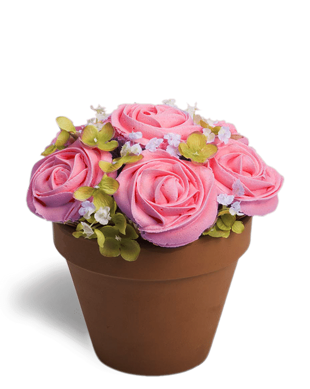 floral clipart cupcake