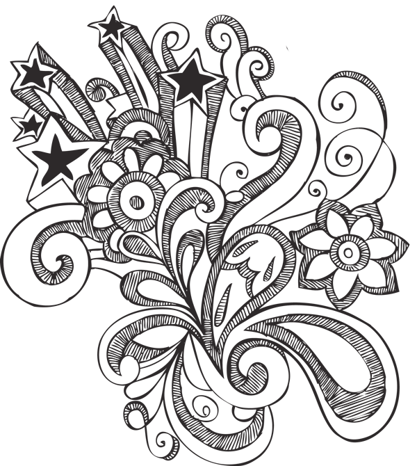 Calling all artists and. Floral clipart doodle