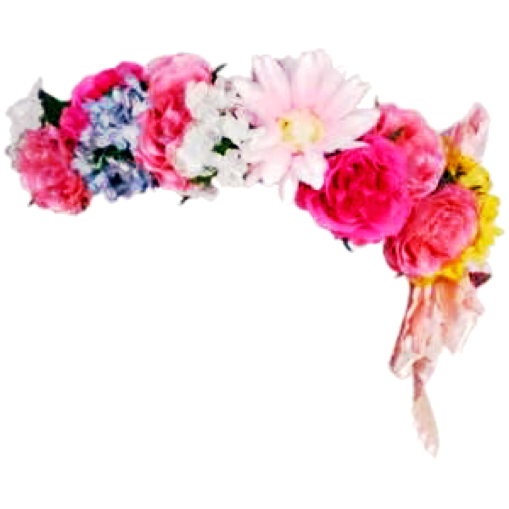 Floral clipart flower headband, Floral flower headband ...