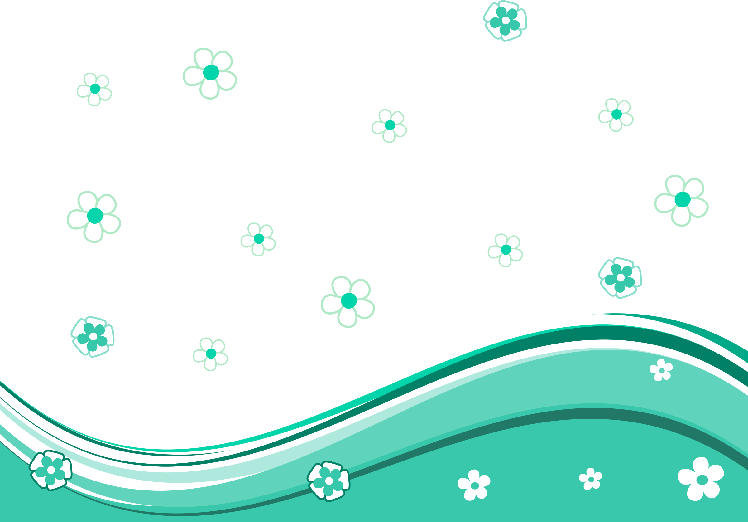 floral clipart green
