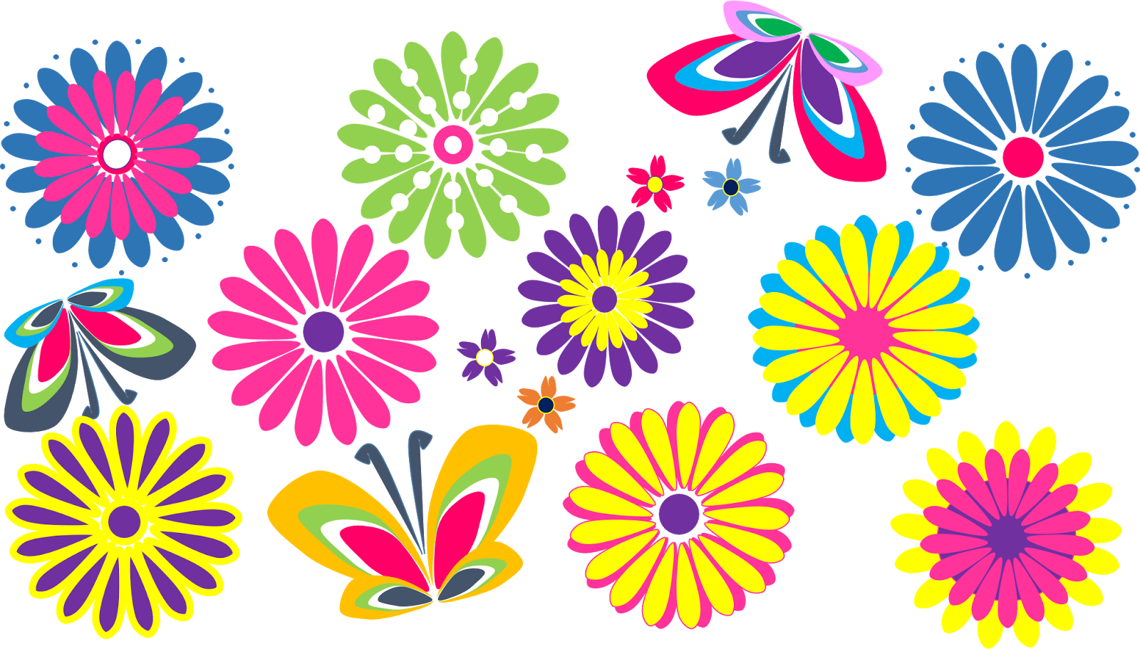 floral clipart happy birthday