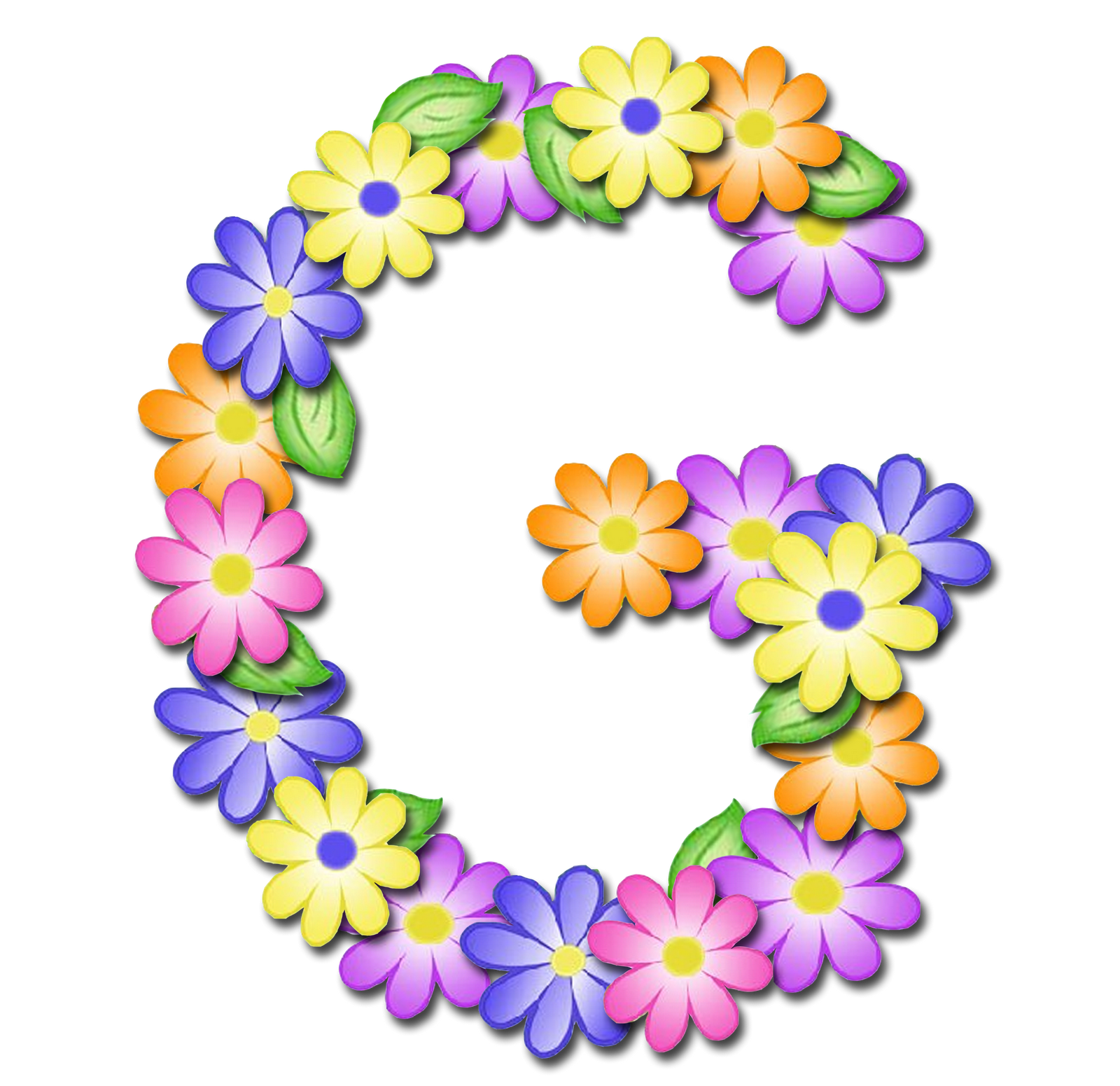 Floral clipart pastel. Alfabeto abc png letras