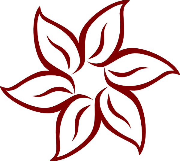 floral clipart red