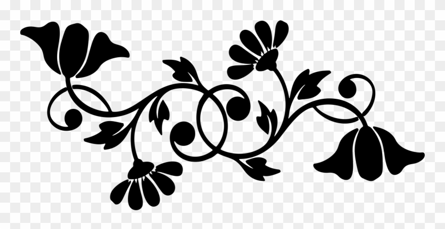 floral clipart silhouette